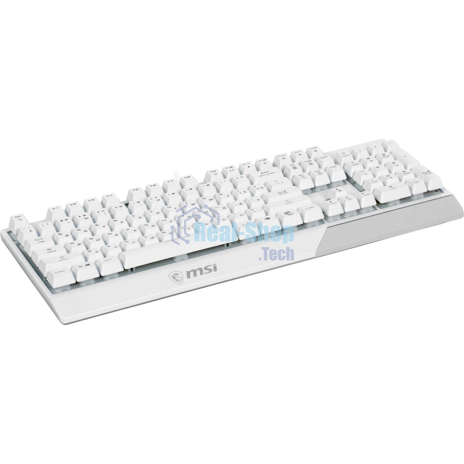 Клавиатура проводная MSI Vigor GK30 белый USB Multimedia for gamer LED (подставка для запястий)