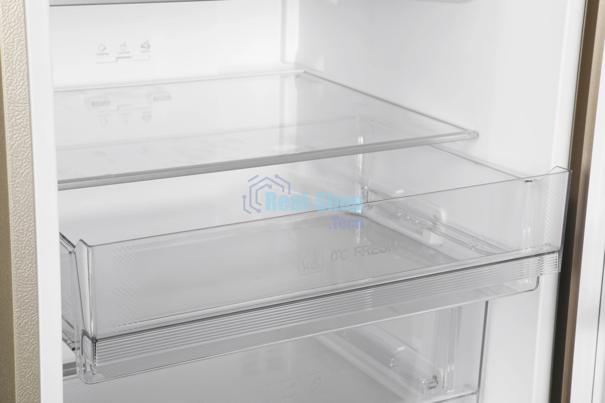Холодильник Haier C2F637CGGU1 золотистый, двухкамерный, 278/108л, морозилка снизу, No Frost