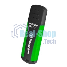 Флешка USB Transcend JetFlash 810 (TS64GJF810), 64Gb, USB 3.0, R/W 100/40, черный/зеленый