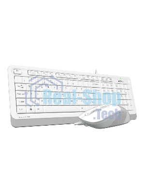 Комплект клавиатура + мышь A4Tech Fstyler F1010 клав:белый/серый мышь:белый/серый USB Multimedia