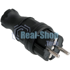 Вилка электрич. прям. ОМЕГА с заземл. IP44 ВБп3-1-0м каучук ИЭК PKR01-016-2-K02