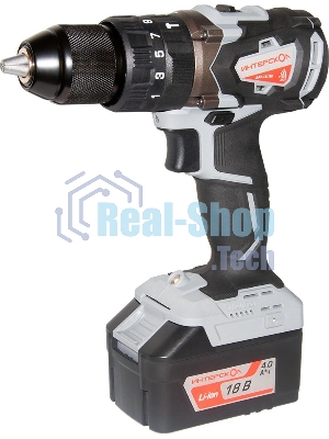 Дрель-шуруповерт ИНТЕРСКОЛ ДАУ-13/18В, 18 В, 2 Ач, 60 Нм, бесщеточный, ударный