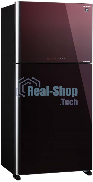 Холодильник Sharp SJXG60PGRD бордовый двухкамерный 422/178 л морозилка сверху, No Frost