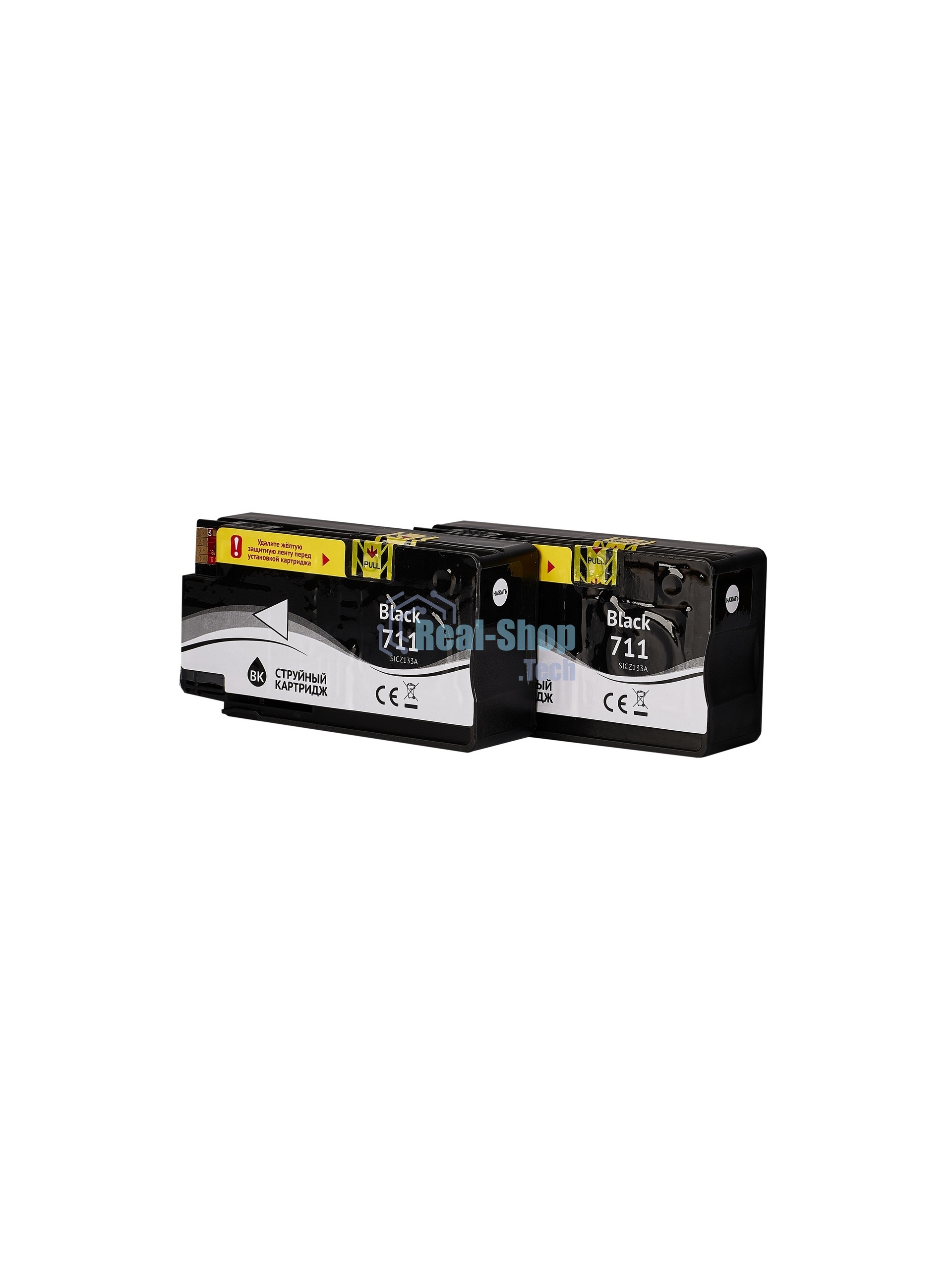Набор струйных картриджей Sakura P2V31A (№711 2-pack Black) для HP, черный, 73 мл.