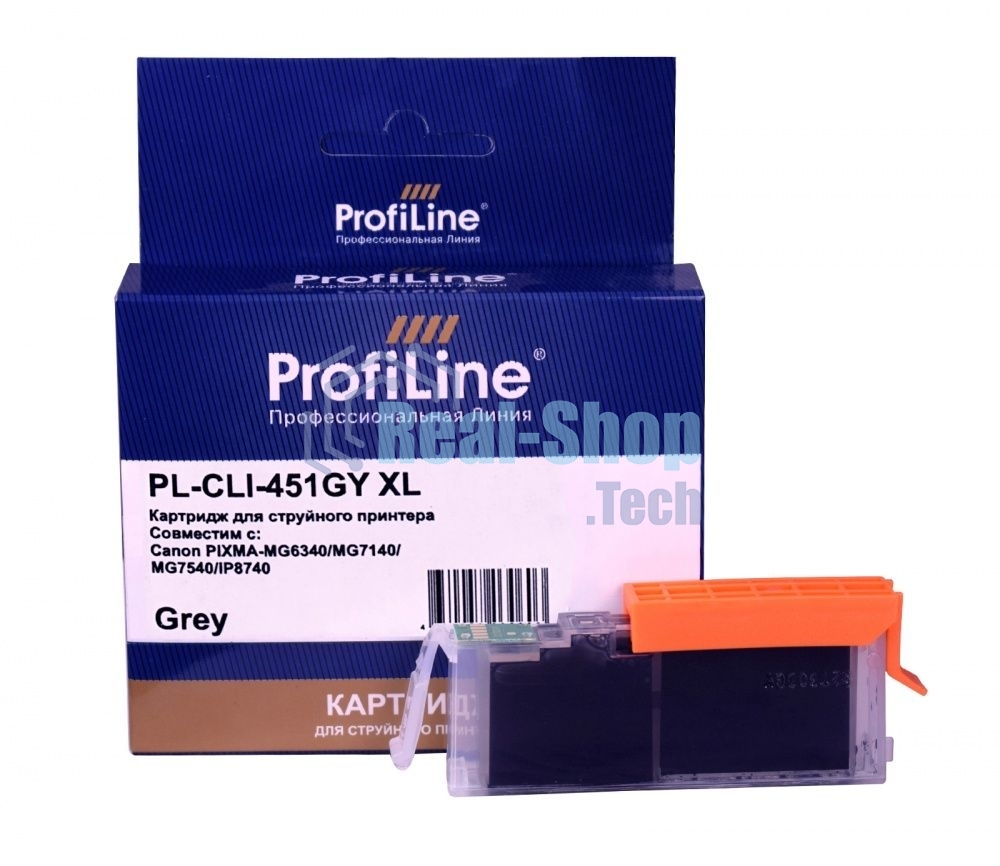 Картридж струйный совместимый ProfiLine PL-CLI-451GY XL для Canon PIXMA iP7240/MG5440/MG5540/MG6340/MG6440/MG7140/MX924 Grey водн PL