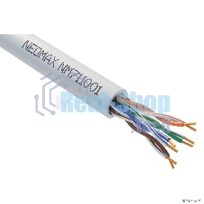 Кабель NEOMAX NM711001 U/UTP cat.5e 4x2x0.46, 24 AWG, медь, внутренний, PVC, 305м, серый