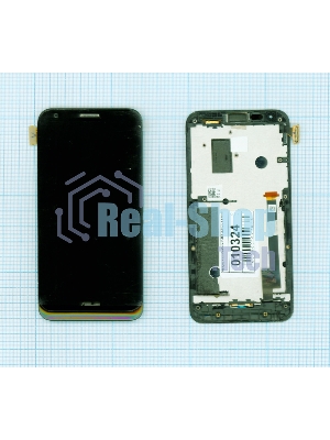 Дисплей для Asus PadFone 2 A68, черный с рамкой