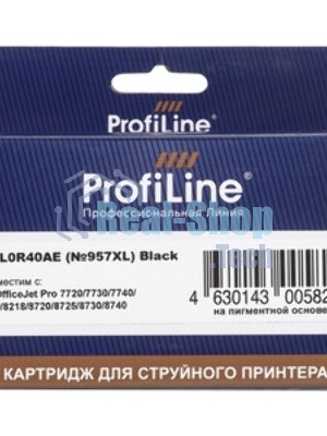 Картридж струйный ProfiLine PL-L0R40AE (957XL) для принтеров HP OfficeJet Pro 7720/7730/7740/8210/8218/8720/8725/8730/8740 с чернилами на пигментной основе Black 10,5 мл