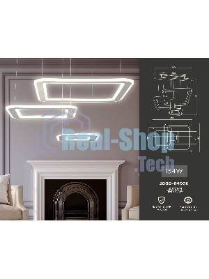Светильник Ambrella light FA4329/3 WH белый 3000K/4200K/6400K 154W 650*460*590 (ПДУ РАДИО 2.4G)