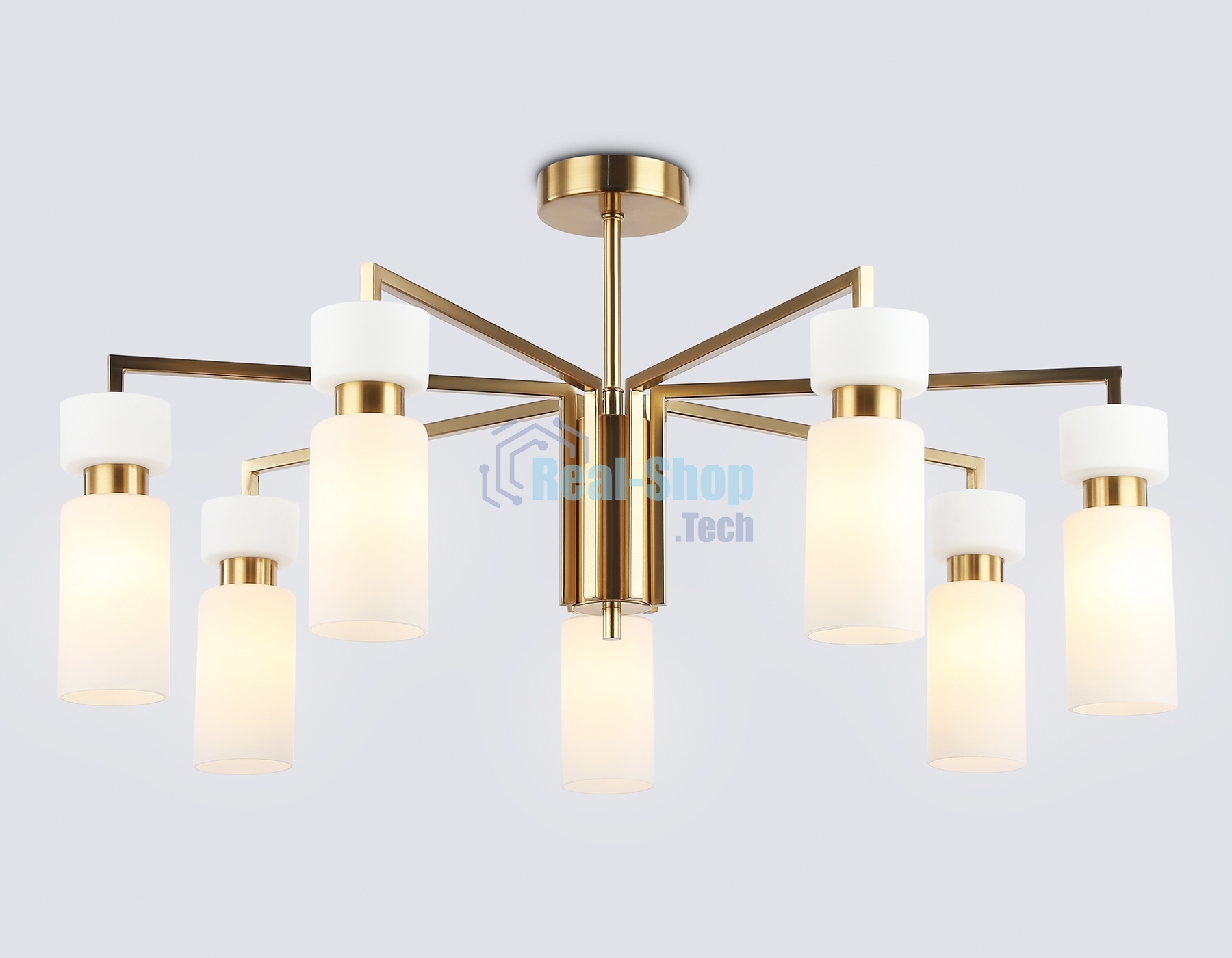 Люстра Ambrella light LH56126/7 BS/FR латунь/белый матовый E14*7 max 40W D705*350