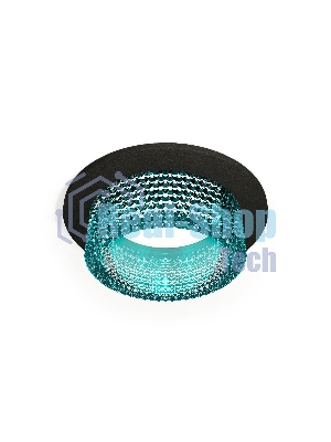 Комплект встраиваемого светильника Ambrella light XC6513043 SBK/BL черный песок/голубой MR16 GU5.3 (C6513, N6153)