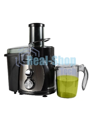 Соковыжималка Kelli KL-5091 центробежная. Мощность 1100 Вт, питание 220-240В, 50Гц, металлический корпус и фильтр, объем резервуара сока 1л., 2 скорости + импульный режим, широка я загрузочная горловина - 75мм, объем контейнера для жмыха 1л, функция 