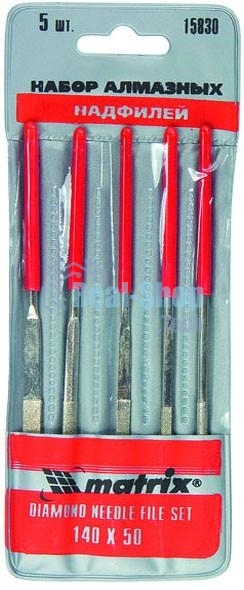 Набор надфилей Matrix алмазных 140х50х3 5шт
