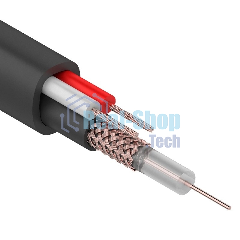 Кабель Rexant КВК-П-1,5+2x0,75 мм² (Cu/Cu) черный (бухта 200 м) 01-4015