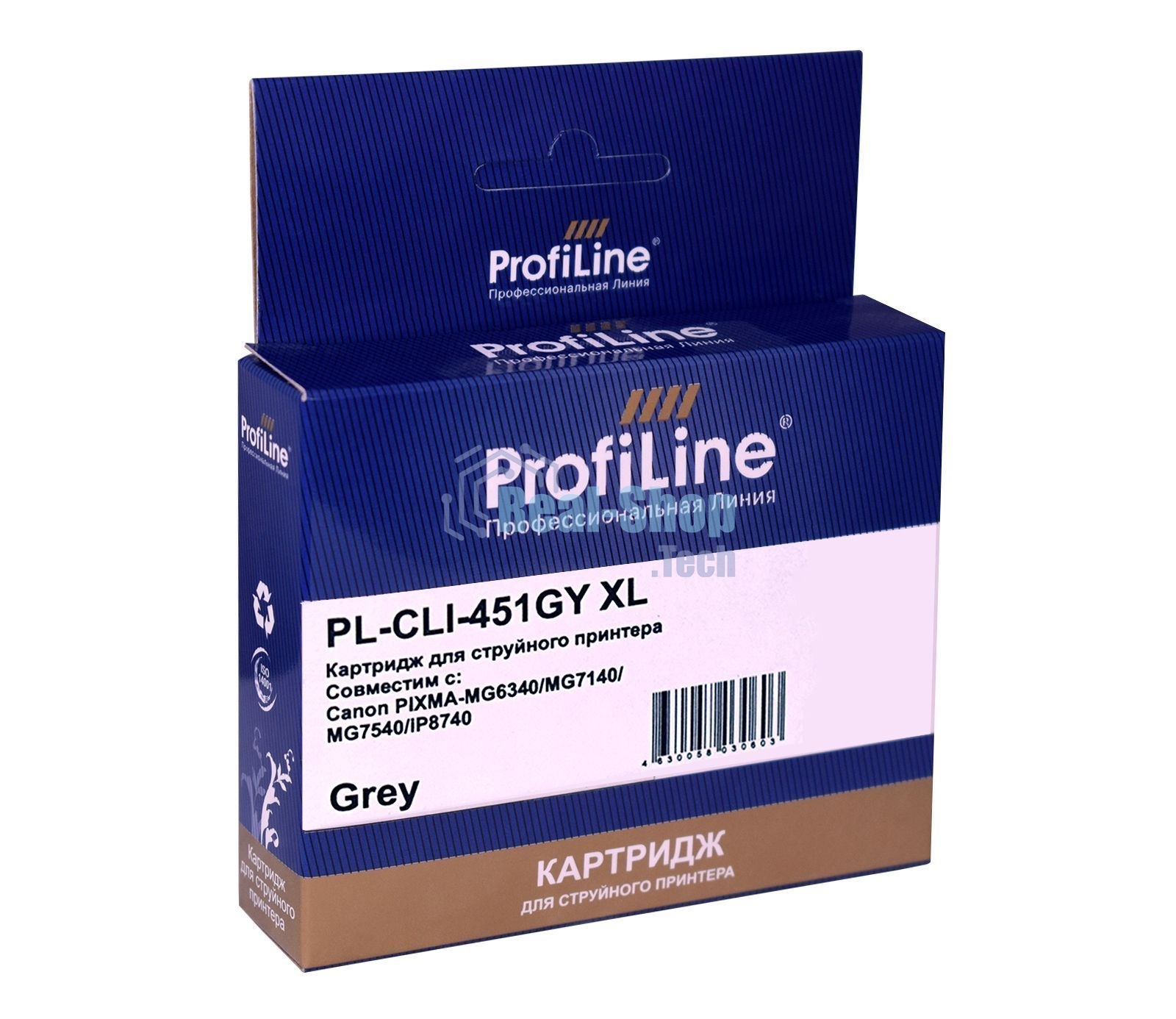 Картридж струйный совместимый ProfiLine PL-CLI-451GY XL для Canon PIXMA iP7240/MG5440/MG5540/MG6340/MG6440/MG7140/MX924 Grey водн PL