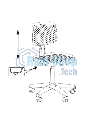 Кресло детское Бюрократ CH 200 белый пластик крестов. пластик