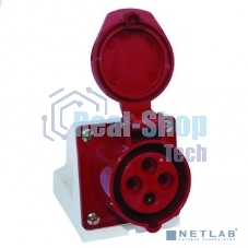 Розетка наруж. уст. 32А 380В 3P+РЕ IP44 (124) EKF ps-124-32-380