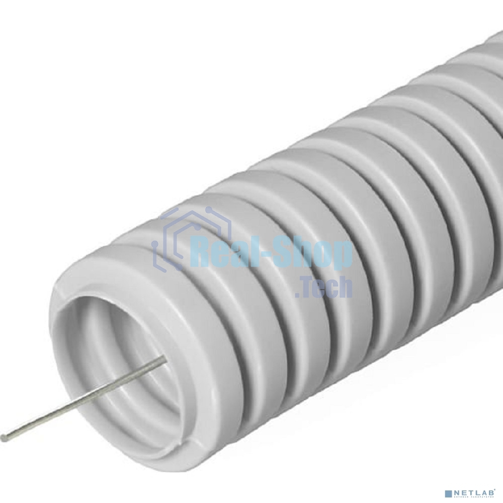 Труба гофрированная ПВХ серая с/з д25 (50 м/2600 м уп/пал) PR.032550 Строитель