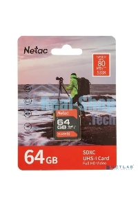 Флеш карта SDHC 64Gb Netac Class 10 UHS-I U1 P600 NT02P600STN-064G-R