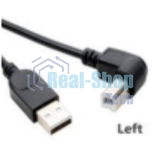 Кабель USB 2.0 на USB-B угол влево 0,3 м