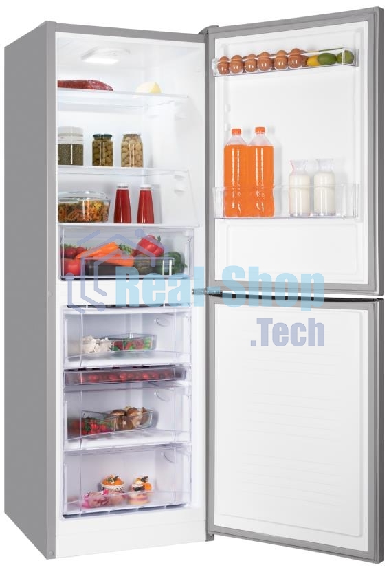 Холодильник Nordfrost NRB 151 S серебристый, двухкамерный 170/115 л морозилка снизу, ручная разморозка