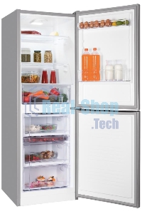 Холодильник Nordfrost NRB 151 S серебристый, двухкамерный 170/115 л морозилка снизу, ручная разморозка