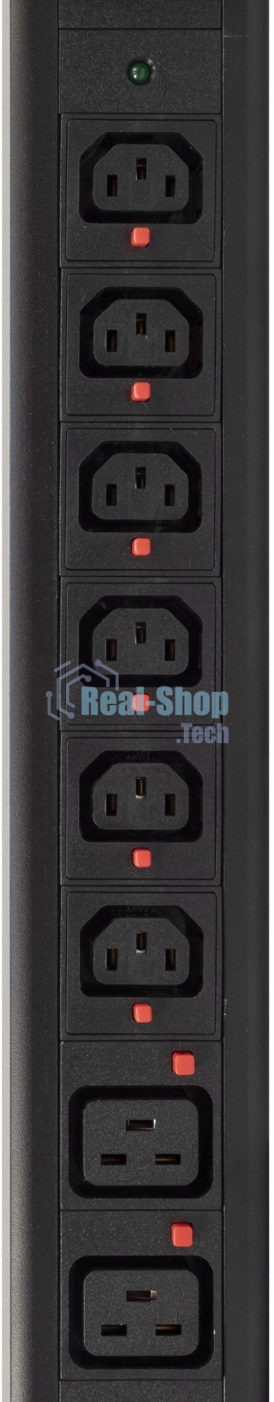 Блок распределения питания Powercom PDU-32AV24-18C3-6C9-3P верт.размещ. 18xC13 6xC19 3x32A IEC 60309 2м