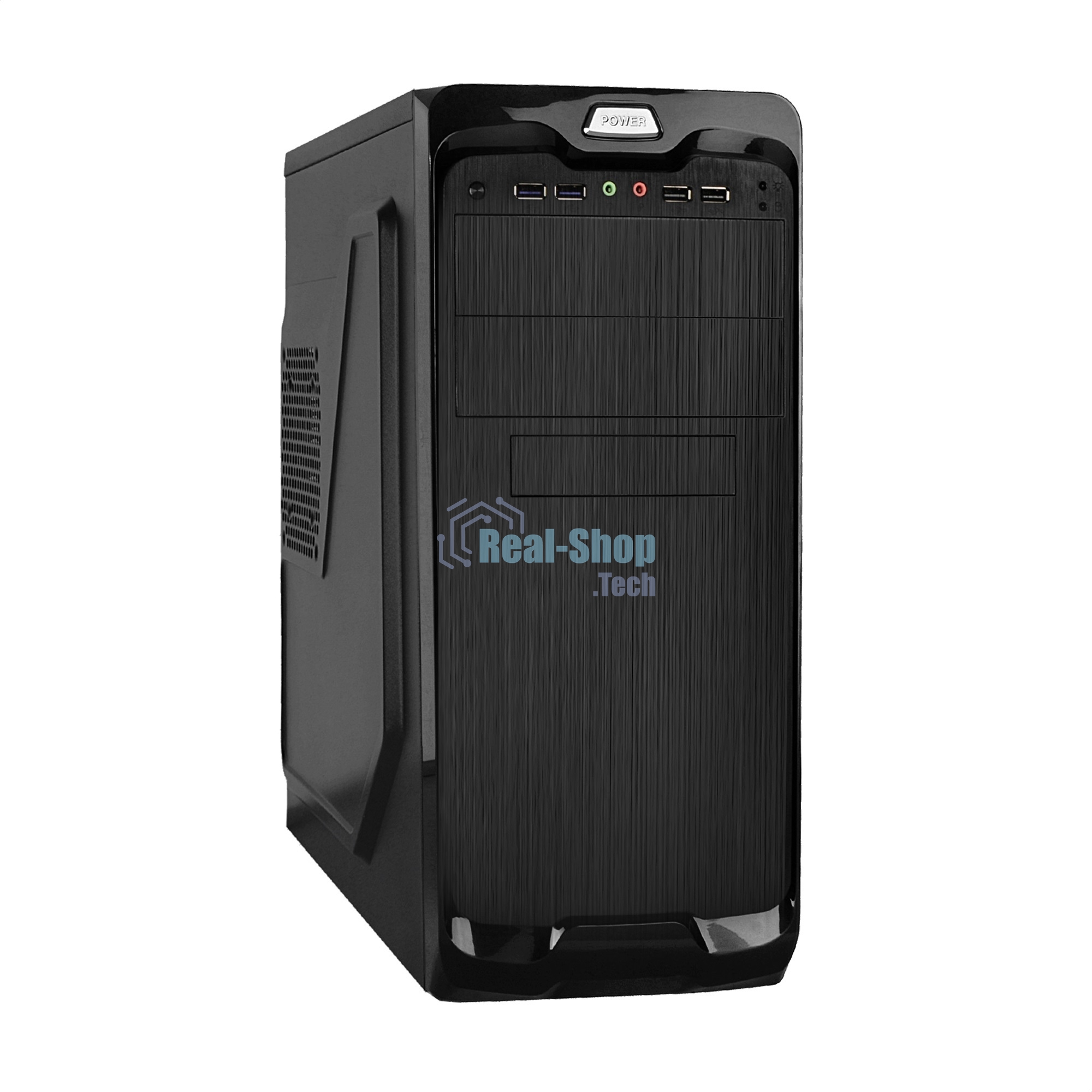 Компьютерный корпус Miditower ExeGate UN-604-UNS450 (ATX, БП UNS450 с вент. 12см, 2хUSB+2хUSB 3.0, аудио, черный)