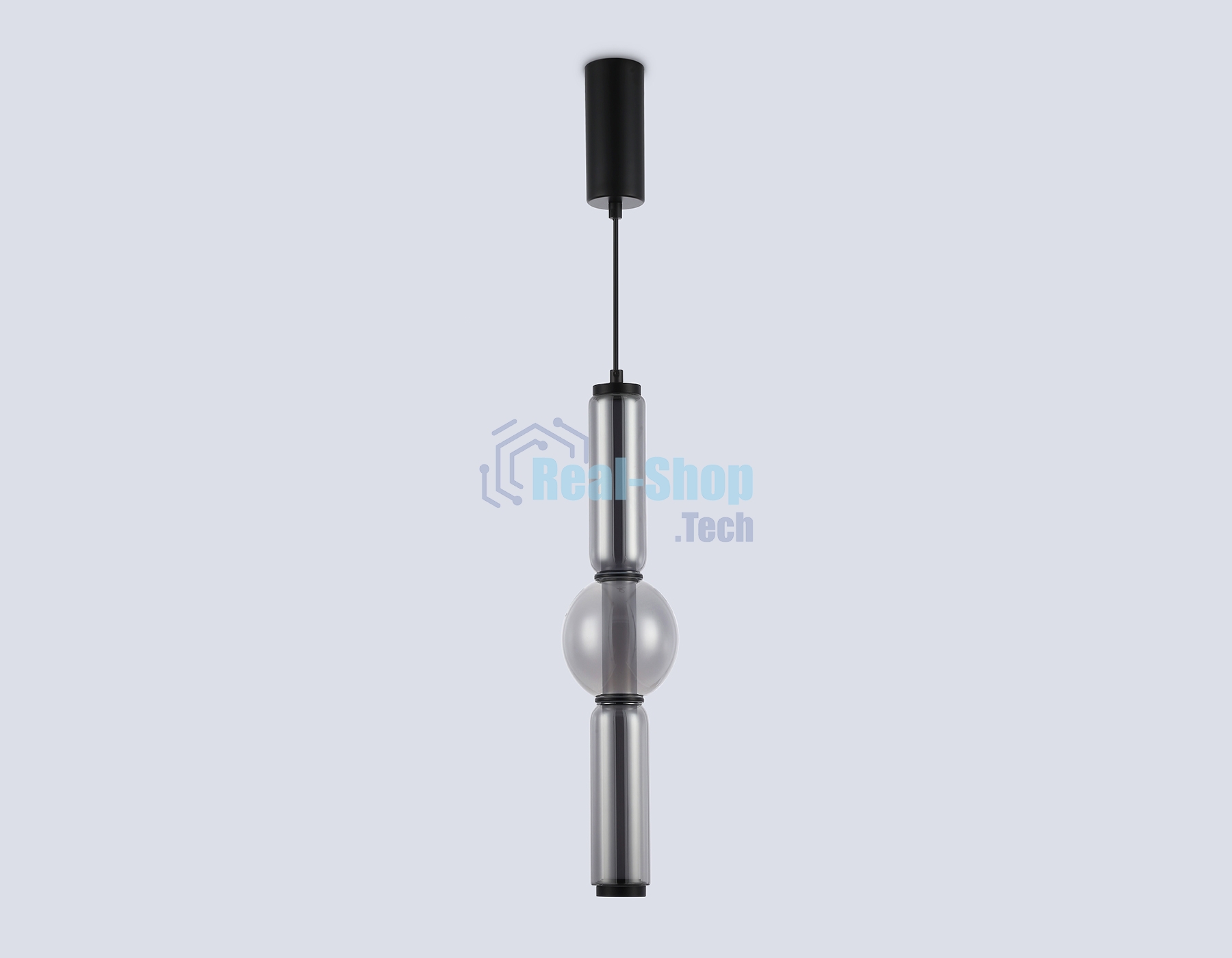 Подвесной светодиодный светильник Ambrella light LH11023 BK/SM черный/дымчатый 17W 3000K D120*520