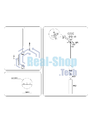 Светильник Ambrella light LH53256 BS/FR латунь/белый матовый E14 max 40W D80*470