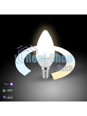 BLE1438/ Светодиодная лампа Свеча Smart LED C37 Е14 5W 3300К-6500К CCT+DIM