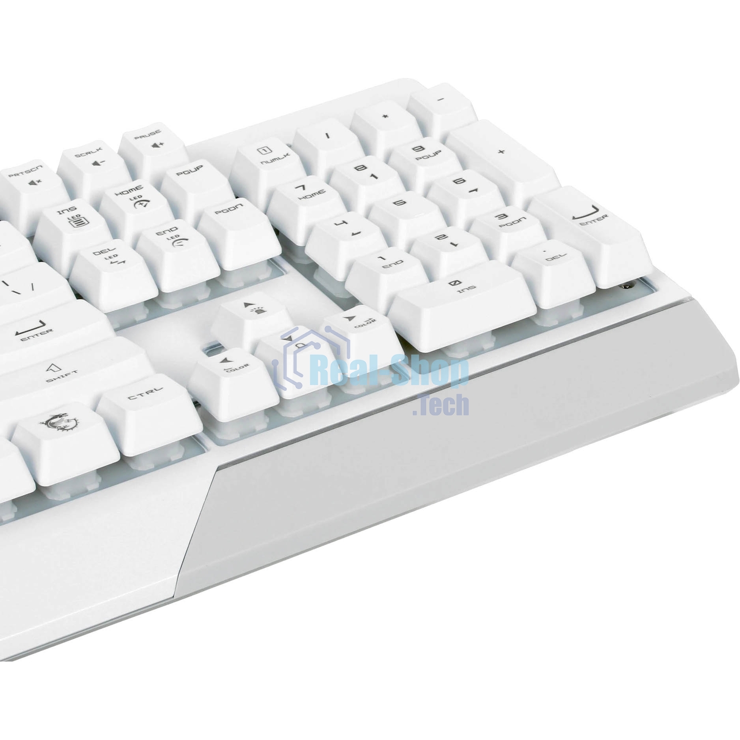 Клавиатура проводная MSI Vigor GK30 белый USB Multimedia for gamer LED (подставка для запястий)