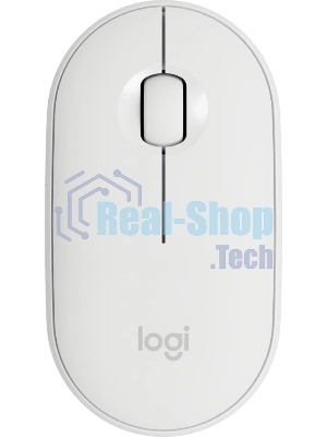 Мышь беспроводная Logitech Pebble M350 белый, 1000 dpi, радиоканал, Bluetooth, USB, кнопки - 3