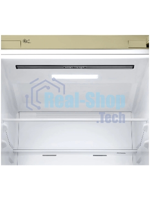 Холодильник LG GA-B509CESL бежевый глянцевый двухкамерный 277/107л морозилка снизу, No Frost