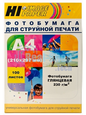Бумага Hi-Black A200102U Фотобумага глянцевая односторонняя (Hi-image paper) A4, 230 г/м, 100 л. H230-A4-100
