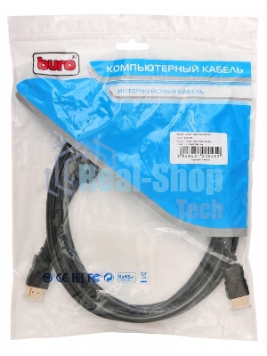 Кабель аудио-видео Buro HDMI (m)/HDMI (m) 3м. феррит.кольца черный HDMI-19M/19M-3M-MG