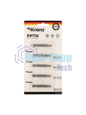 Бита Kranz PZ 1x50 мм для шуруповерта сталь S2 5 шт. (лента)