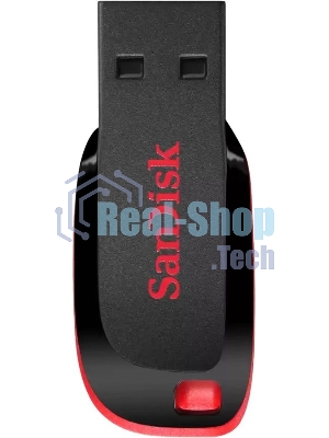 Флешка USB Sandisk CZ50 Cruzer Blade (SDCZ50-064G-B35), 64Gb, USB 2.0, R/W 15/4, черный/красный
