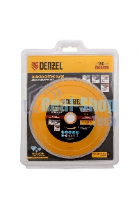 Диск алмазный отрезной Denzel ф180 х 22,2 мм, сплошной, мокрое резание