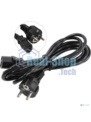 Кабель питания ExeGate Power PC-3P (Евровилка Schuko->С13) VDE-250V-3*0.75-CU, 10A, черный, 3м