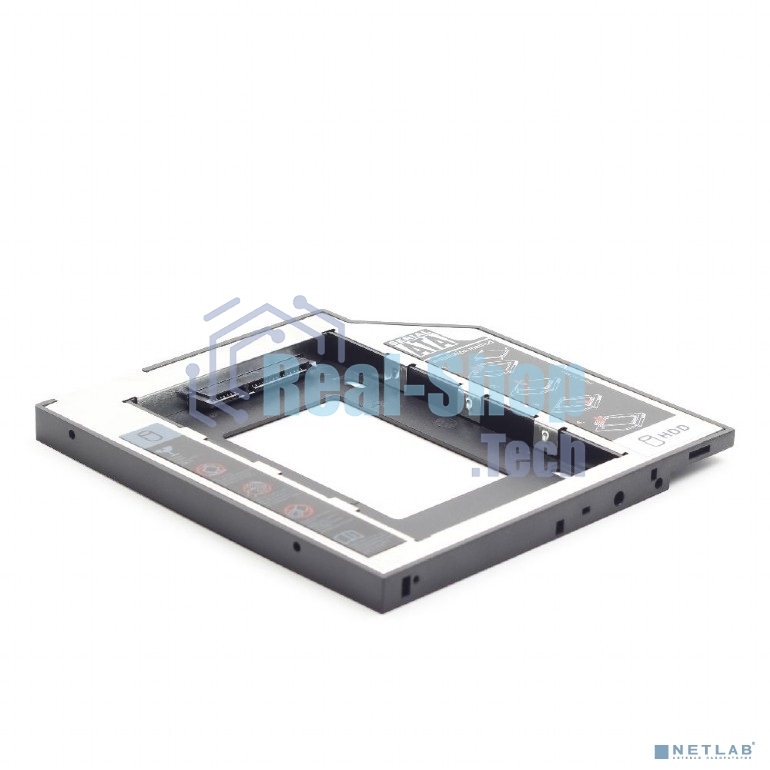 Низкопрофильный адаптер Gembird MF-95-01 для 2.5-дюймового накопителя в отсек 5.25 дюйма, 9,5 мм