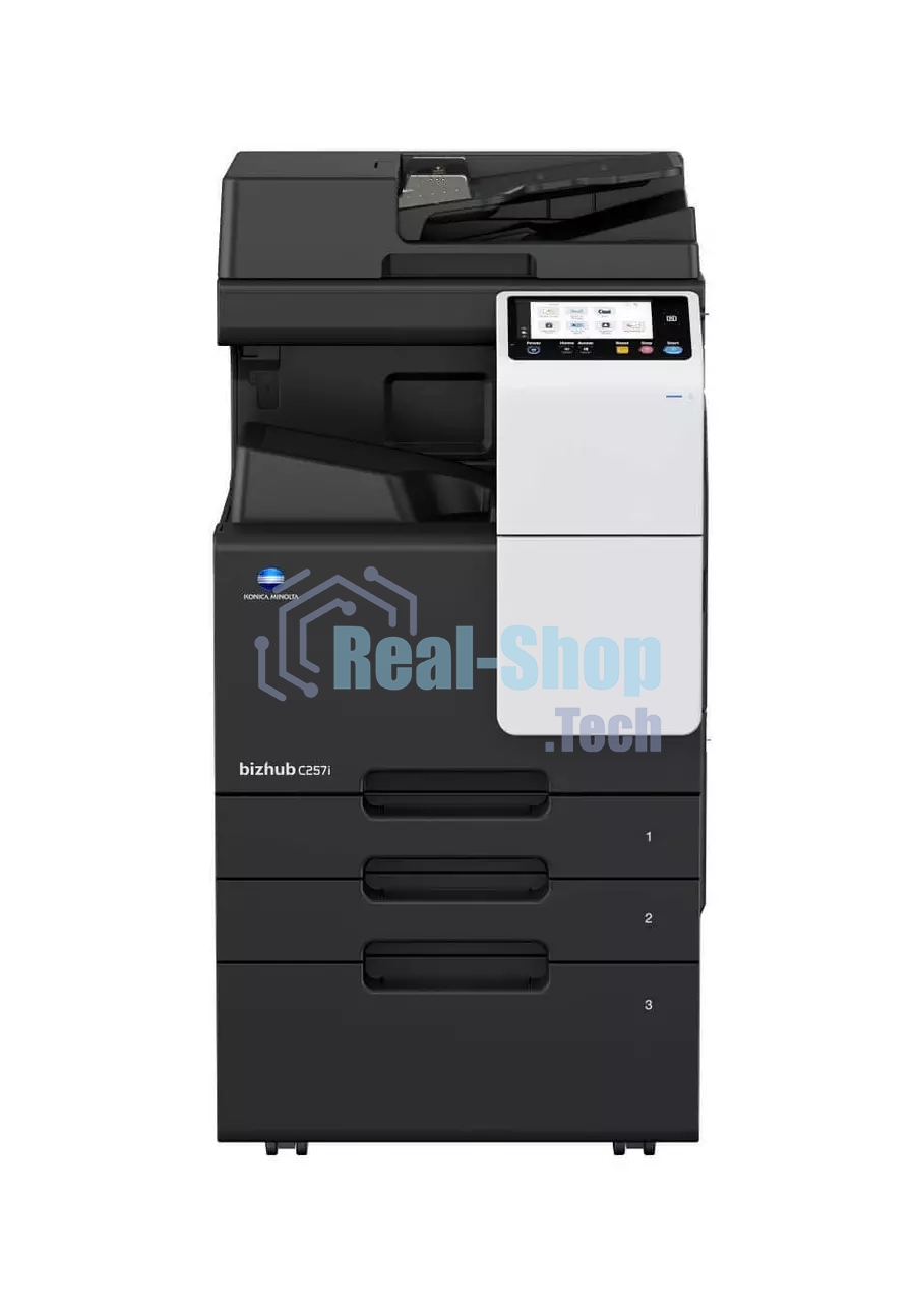 МФУ лазерное Konica Minolta Bizhub C257i (ACVD021), A3, цветной, печ. 25 стр/мин (A4) 12 стр/мин (A3), скан. до 55 стр/мин., 1800 x 600 dpi (печать) 600 x 600 dpi (скан.), USB, Ethernet, без картриджей - установка и запуск специалистом АСЦ