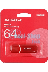 Флешка USB ADATA UV150 (AUV150-64G-RRD), 64Gb, USB 3.0, R/W 100/30, красный