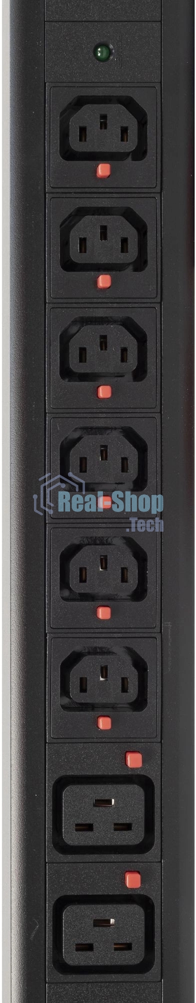 Блок распределения питания Powercom PDU-32AV24-18C3-6C9-3P верт.размещ. 18xC13 6xC19 3x32A IEC 60309 2м