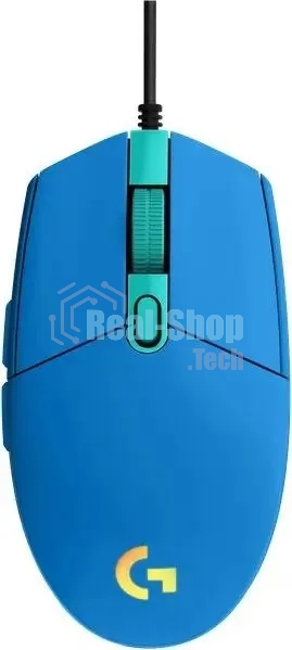 Мышь проводная Logitech G102 LIGHTSYNC синий, 8000 dpi, USB, кнопки - 6