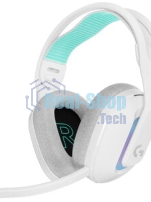 Гарнитура Logitech G522 Lightspeed белый, беспроводная + проводная, Bluetooth 5.3/USB, радиус 30 м, подсветка, съёмный микрофон