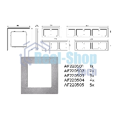Рамка ALFA Techno (Сталь матовый) 2-ая AF220502