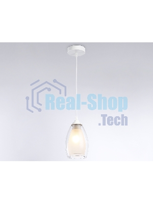 Светильник Ambrella light TR3534 WH/CL/FR белый/прозрачный/белый матовый E27 max 40W D120*800