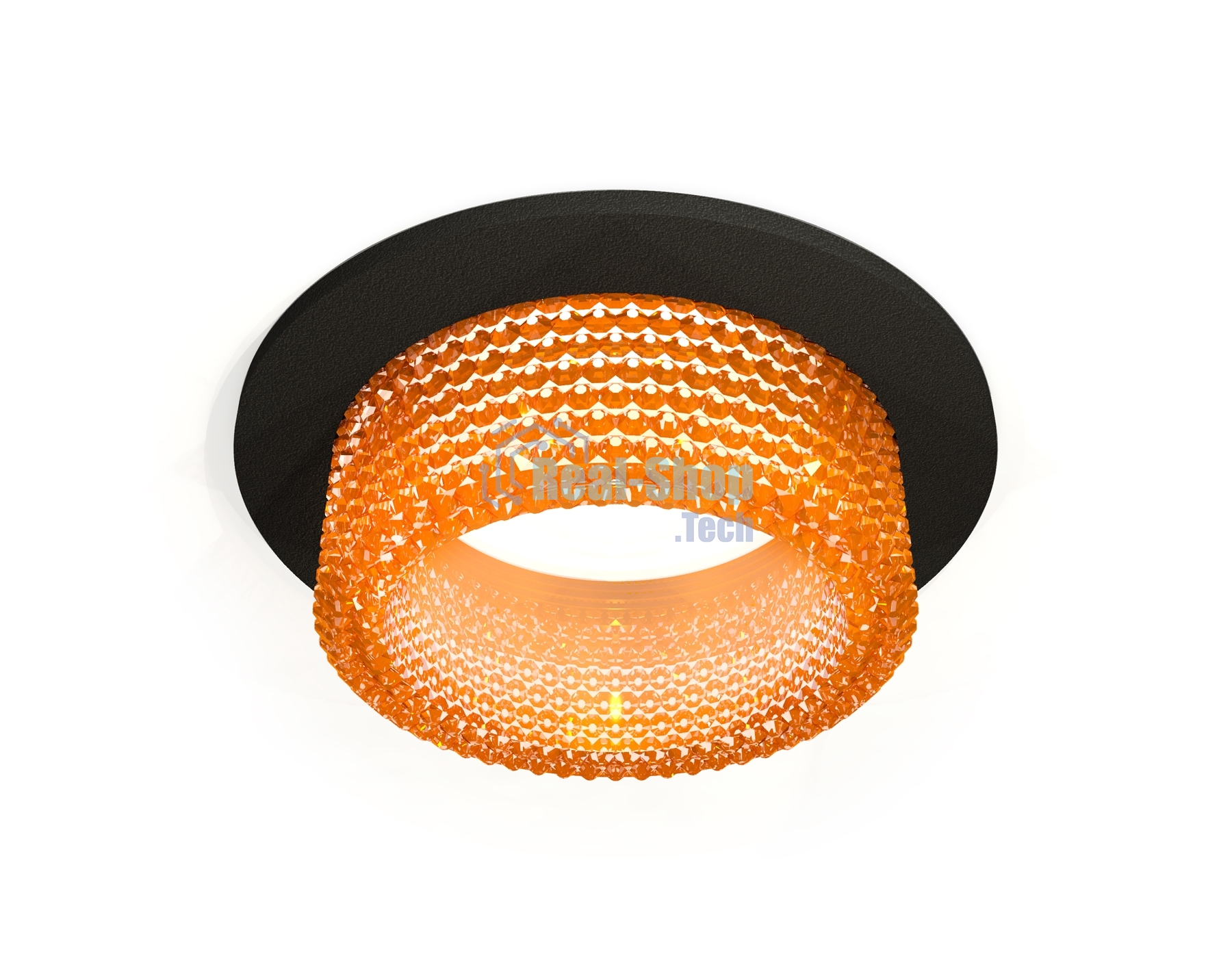 Комплект встраиваемого светильника Ambrella light XC6513044 SBK/CF черный песок/голубой MR16 GU5.3 (C6513, N6154)