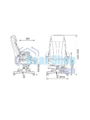 Кресло Бюрократ T-9922WALNUT/BLACK черный, кожа